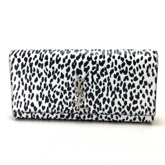 SAINT LAURENT Saint Laurent Paris 326079 Cassandra Leopard Bag Clutch Calf Leath - Picture 1 of 10